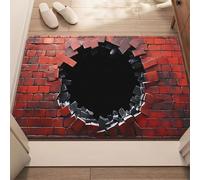 3D Optical Illusion Vortex Hole Rug | Scary Bottomless Hole Design Mat | Non-Slip, Best for Living Room, Entrance & Pet Game (N,23.62 * 35.43in)