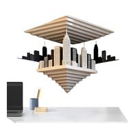 3D Optische Täuschung Wandsticker | Moderne Wohndekoration als dekorativer Aufkleber | Optische Täuschung Effekt für Innenräume | Ideal für Schlafzimmer, Arbeitszimmer, Büro, Studentenwohnheim, Wohnun