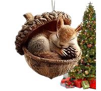 3D Ornements De Gland d'animaux De La Forêt, Ornements De noëls en Forme De Gland d'animal, Pendentifs Animal en Pommes De Pin, Décorations pour Le Sapin De noëls, D'entrée, Salon, Chambre
