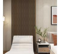 3D-Panneau mural 'Blaricum' set de 4 195 x 12 cm imitation chêne