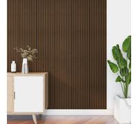 3D-Panneau mural 'Bronckhorst' set de 18 pièces 195 x 31,5 cm Teinte bois foncé