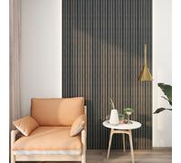 3D-Panneau mural 'Brunssum' Set de 24 pièces 195 x 12,2 cm Gris marbre