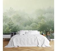 3D Panoramic Wall Mural Wallpaper, Misty Forest Self Adhesive Wallpaper 250X200Cm(Wxh) Vinyl Waterproof Removable Peel And Stick Wall Covering For Bedroom Living Room Home Decor Misty Forest 250X200C