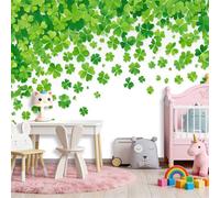 3D Panoramique Murale De Minimalisme Feuilles Trèfle, Vert Olive Premium Papier Peint Intissé Pour Salon Chambre Enfant Chambre, 250 x 175 cm Décoration Murale Moderne Poster