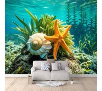 3D Panoramique Murale Monde Sous-Marin, Papier Peint 3D La Vie Sous-Marineinspiration Design Français Transforme Votre Pièce Solution Rénovation Rapide Collez Directement Sur Le Mur 200X140cm