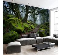 3D Papier Peint Forêt Ancienne Mystérieuse Papier Peint Panoramique Pour Salon Chambre Chambre D'Enfant Décoration Murale (Thème Nature, 250 X 175 Cm)