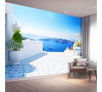 3D Papier Peint Gros plan Maison Paysage marin Architecture Papier Peint Coloré Panoramique Pour Salon Chambre Chambre D'Enfant Décoration Murale Maison Décoration Intérieure 400 x 280 cm