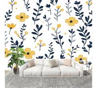 3D Papier Peint Intissé Murale ModèLe De ProspéRité Pastorale Moderne Décoration Murale Fresque Blanc Panoramique Fresque Murale Pour Salon & Chambre Fond Tv Décoration Facile À Poser 250x175cm