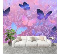 3D Papier Peint Intissé Murale ThèMe Papillon Fantastique Moderne Décoration Murale Fresque Coloré Panoramique Fresque Murale Pour Salon & Chambre Fond Tv Décoration Facile À Poser 400x280cm
