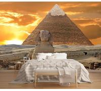 3d Papier Peint Intissé Sphinx Panoramique Photo Poster Mural 250x175 Pyramides De Gizeh DéCoration Revetement Murale Fresque Pour Salon Et Chambre à Coucher Chambre D'Enfant Couloir Restaurant 1f151