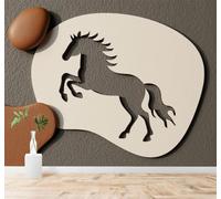 3D Papier Peint Minimaliste Créatif Cheval Au Galop Silhouette Original | Texture Soyeuse Haut de Gamme Adaptée au Bureau à la Salle Manger au Coin Canapé Chambre Salon et Mur Derrière TV-250cm×170cm