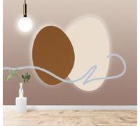 3D Papier Peint Minimaliste Formes Abstraites Tons Chauds Lumière Douce | Texture Soyeuse Haut de Gamme Adaptée au Bureau à la Salle Manger au Coin Canapé Chambre Salon et Mur Derrière TV-150cm×105cm