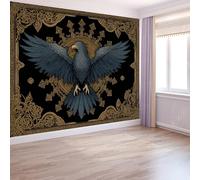 3D Papier Peint Motifs D'Aigle Bordures Florales, Peinture Murale Intissé Photo Art Abstrait Mural Poster Salon Chambre Mur de fond Chambre des Enfants Bureau de Maison, 400 x 280 cm (L x H)