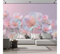 3D Papier Peint Panoramique Fleurs Romantiques Et Réalistes Soie - 300×210 CM Pétales Fleurs Roses Grandes Murales Poster Pour Géant 3D Salon, Adulte Chambre D'Enfants Étude Décoration Murale
