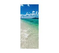 3D Papier Peint Porte Trompe l'oeil Sticker Poster Porte Trompe l'oeil Intérieure Muraux PVC pour Décoration Mur Salon Cuisine Chambre Salle de Bain 83x204 cm Mer