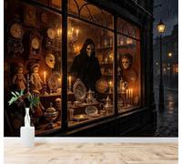 3D Papier Peint Rétro Objets De Collection Masques Rue | Texture Soyeuse Haut de Gamme Adaptée au Bureau à la Salle Manger au Coin Canapé Chambre Salon et Mur Derrière TV-400cm×280cm