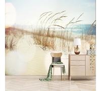 3D Papier Peint Roseaux Du Désert，200x150cm Paysage Naturel Photo Mural Chambre moderne à la mode, grand fond de télévision