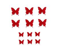 3D Papillon Autocollant Mural Papillon Autocollant Décalcomanies Art Fonds d'écran pour Chambre Accessoires 12 Pièces Rouge Nouveau Partagé et Populaire Mode