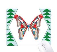 3d - papillon de couleur bleue, rouge & amp; tapis de souris green pine tree tapis en caoutchouc