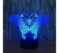 3D Papillon LED Lampe Art Déco Lampe Lumières LED Décoration Lampes Touch Control 7 Couleurs Change Veilleuse USB Powered Enfants Cadeau Anniversaire Noël Cadeaux