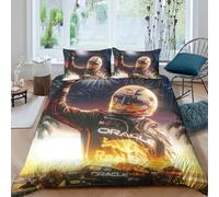 3D Parure De Lit F1 Racing Literie Taies d'oreiller Quilt Housse De Couette Enfant,Motif Imprimé 3D,hypoallergénique Double（200x200cm）