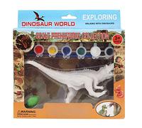 3D peinture bricolage simulation dinosaure modèle, graffiti dessin oeufs de dinosaure enfants jouet artisanat d'art (oeufs de dinosaure couleurs aléatoires)(Carnotaurus)
