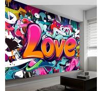 3D Photo Murale Culture de Rue Graffiti Art Papier Peint Personnalisé, pour Salon et Chambre Éléments Graffiti Murales, Fresque Home Decor 500 x 280 cm (L x H) Peinture Murale Fond d'écran d'affiche
