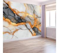 3D Photo Murale Marbre Abstrait Rayures Papier Peint Personnalisé, pour Salon et Chambre Luxe Élégant Murales, Fresque Home Decor 350 x 256 cm (L x H) Peinture Fresque Fond d'écran d'affiche