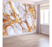 3D Photo Murale Texture de Marbre Blanc Papier Peint Personnalisé, pour Salon et Chambre Luxe Élégant Murales, Fresque Home Decor 250 x 175 cm (L x H) Peinture Fresque Fond d'écran d'affiche