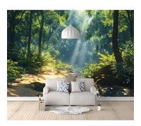3D Photo Self-adhesive Wallpaper Mountains, rivers, trees, forests, green landscapes 100x70cm Wall Art Posters Stickers for Living Room Tv Sofa Theme Hotel Corridor Background Painting