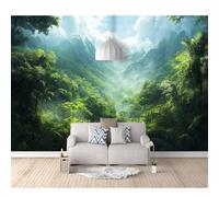 3D Photo Self-adhesive Wallpaper Mural Green valley scenery 100x70cm Effect Living Room Office Bedroom Dining Corridor Wall Posters