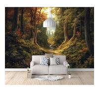 3D Photo Self-adhesive Wallpaper Murals Autumn forest landscape 100x70cm Pattern Stickers Home Room Wall Poster Decoration for Living Office Bedroom Dining Art