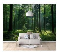 3D Photo Self-adhesive Wallpaper Wall Art Green forest natural landscape 100x70cm Poster Decorative Stickers Background for Living Room Bedroom