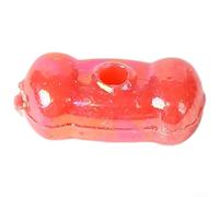 3D Plastic Fly Fishing Eyes 0.44cm Realistic Red(Color-Red) | Glossy 3D simulation, red color, 0.44x0.34cm size, pre-drilled holes, dry fly tying