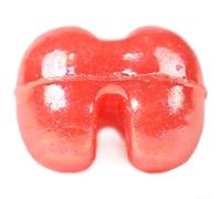3D Plastic Fly Fishing Eyes 0.44cm Realistic Red(Semicircle-M-Red) | Glossy 3D simulation, red color, 0.44x0.34cm size, pre-drilled holes, dry fly tying