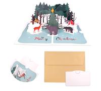 3d Pop Up Carte De Voeux Noel Avec Enveloppe, Carte Joyeux Noel 2025, Merry Christmas Cards, Feliz Navidad (style 2)
