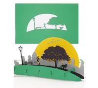 '3D pop up carte - Lifestyle Card - "Jogging in the City joggerin Chèque-cadeau, bon Carte, carte pour les femmes : Sport, Fitness, Courir & Marathon - Carte d'anniversaire