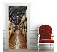 3D Porte Autocollant Cave À Barriques 77 X 200 Cm Porte Art Mural Autocollant Décor À La Maison Salon Porche Stickers Muraux Papier Peint - Photos De Porte - Peintures Murales De Porte