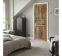 3D Porte Muraux Auto-adhésif Stickers - Porte en bois - Vinyle étanche Porte Autocollants pour Salon Chambre Décoration 77 x 200 cm