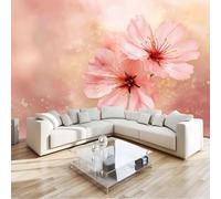 3D Poster Papier Peint Shabby Chic Papier Peint Panoramique Intissé, Fleurs Vintage Et Oniriques Pour Salon Chambre Chambre D'Enfant Décoration Murale 250 x 175 cm