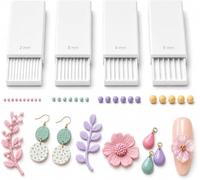 3D Print Clay Gel Ball Maker Tool, Nail Art Bead Roller for 3D Gel Flowers,With 2mm 3mm 4mm 5mm Grooves, Sphere Shaping Mold for Nail Art Gel Flowers, Earrings, Jewelry, Charms and DIY Craf,White