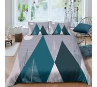 3D Print Soft Microfiber Mountain l&scape Duvet Cover Set Easy Care Bedding Pillow Cases Minimalist geometric Bedding Quilt Cover All Season Breathable Washable Kids Teens Boys Girls Dou (200x200cm)