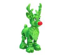 3D Printed Animals - Christmas Reindeer Toy with Flexible Joints, Flexible Desktop Figure, Movable Holiday Decoration, 3D Printed Collectible Animal Figurine, Perfect for Collectors Photography Home