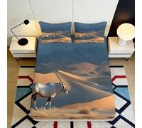 3D Printed Antilope du Désert Drap-Housse, Microfibre Housse de Lit
