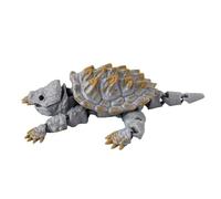 3D Printed Articulated Snapping Turtle Figurine - Movable Desk Decoration, Realistic Collectible Reptile Model for Home, Office, and Gift Display