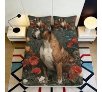 3D Printed Boxer Chien Drap Housse, Microfibre, Protège Matelas