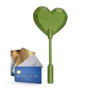 3D Printed Card Holder - Heart Storage Sleeve, Wand Stick with Secure Use, Lightweight Construction Design, Sleek Minimal Setup, Accessory Kit for Carrying Credit Safely and Conveniently While Traveli