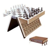 3D Printed Chess Book,Portable Compact Books Design Folding Board Game,Auto-Aligning Magnetic Chess Box Set,for Home Or Office Display Decorative Gift
