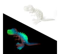 3D Printed Dinosaur 3-D Printed Stuff Tyrannosaurus Rex Skeleton Articulated pour Décoration Home Office Bureau Exécutif Cadeaux Fantaisie-Glow-in-The-Dark Rainbow 01||15cm/5.9in