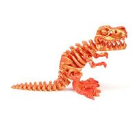 3D Printed Dinosaur 3D Prints Tyrannosaurus Rex Skeleton Articulated pour La Relaxation, Décoration Home Office, Bureau Exécutif Jouets-Laser Red||25cm/9.8in